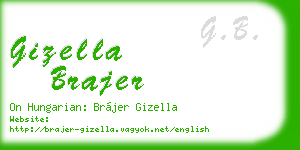 gizella brajer business card