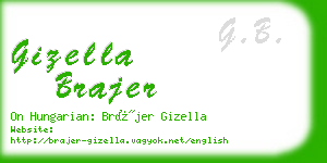 gizella brajer business card